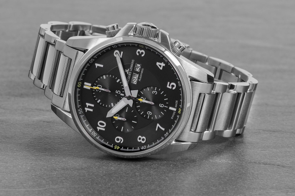 JACQUES LEMANS Herrenuhr Liverpool Valjoux Metallband  Edelstahl Chronograph 1-1750D